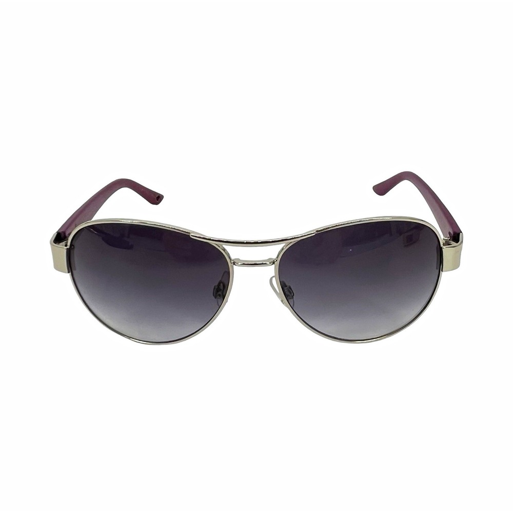Juicy Couture WJC61SG28S Sunglasses Silver Aviator Purple Gradient Y2K Glam